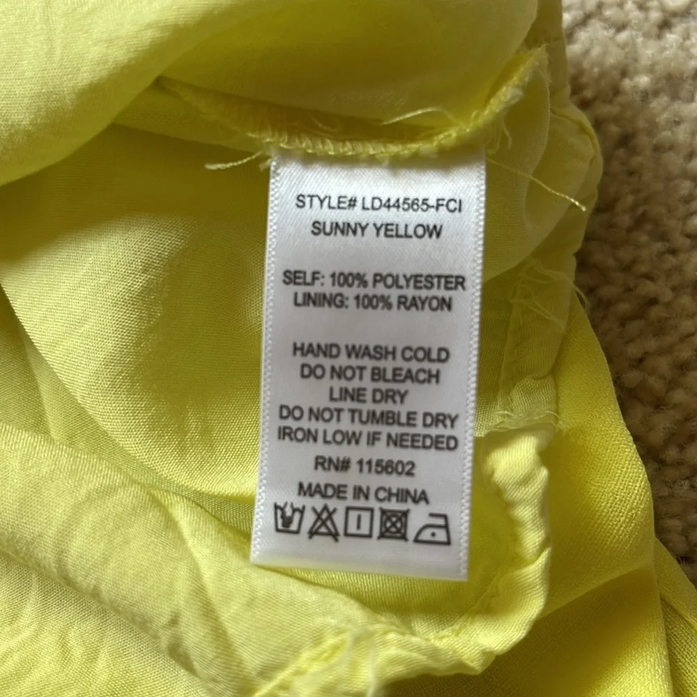 Bright Yellow Mini Dress- Lush brand/size small - Picture 6 of 7